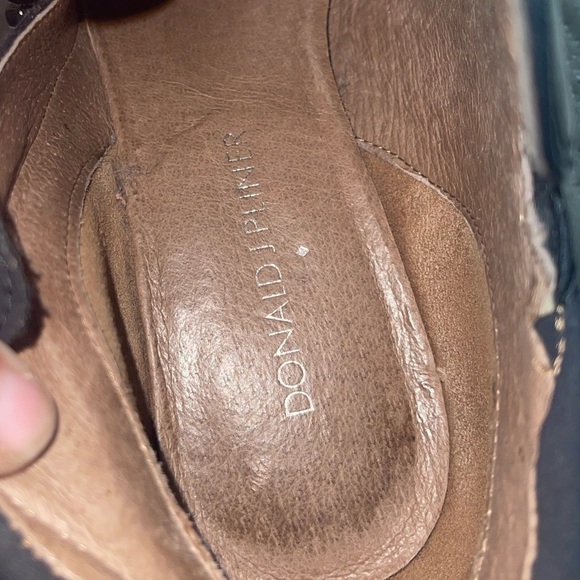 Donald J Pliner Coralie Black Leather Ankle Boot Block Heel Size 6.5 - Picture 8 of 9